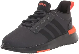 adidas Racer TR21 Running Shoe, Carbon/Black/Semi Impact Orange, 5 US Unisex Big Kid