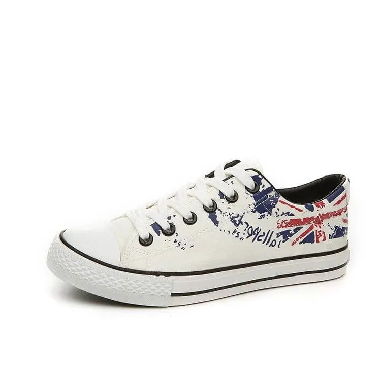 All Sports Britain Flag Printed Unisex Fashion Canvas Sneakers - 6617