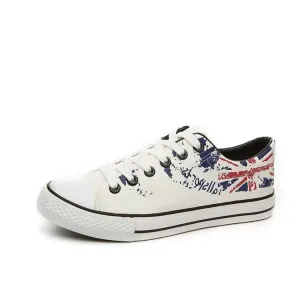 All Sports Britain Flag Printed Unisex Fashion Canvas Sneakers - 6617