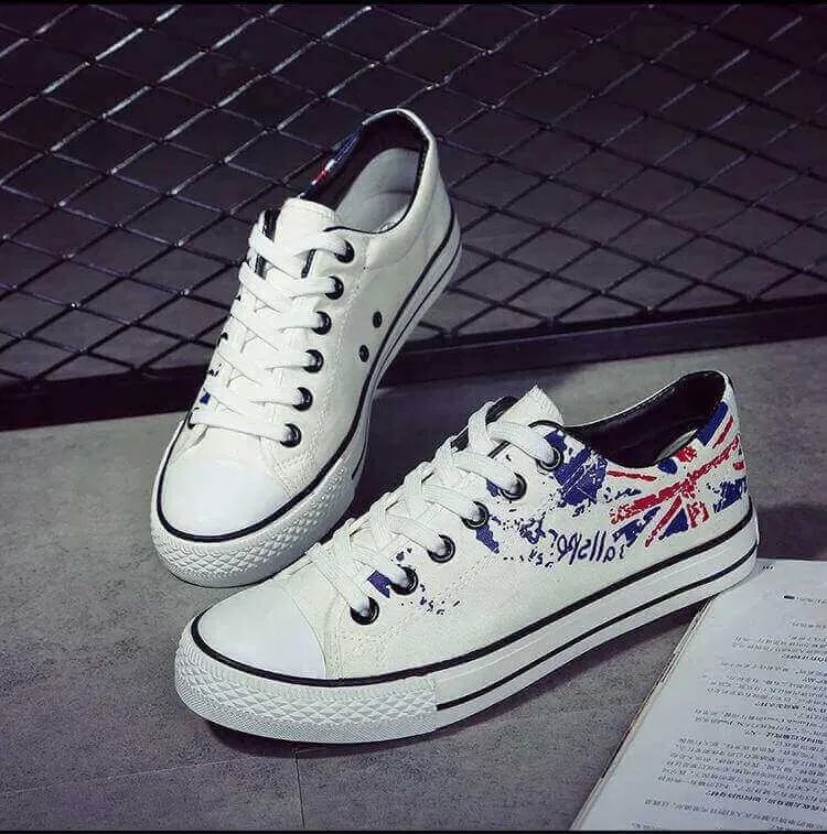 All Sports Britain Flag Printed Unisex Fashion Canvas Sneakers - 6617