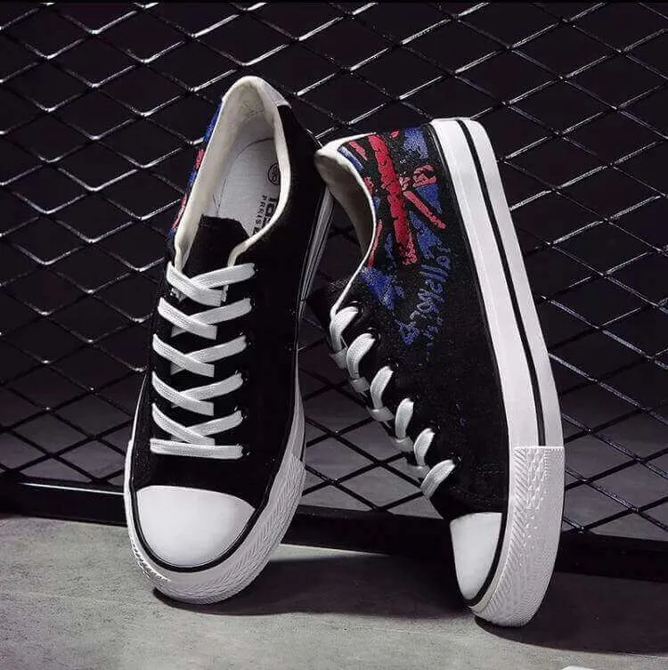 All Sports Britain Flag Printed Unisex Fashion Canvas Sneakers - 6617