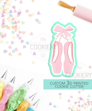 Ballet Shoes Cookie Cutter - Ballet Pointe Shoes Cutter - Ballerina Cookies - 3D Printed Cookie Cutter - TCK64100