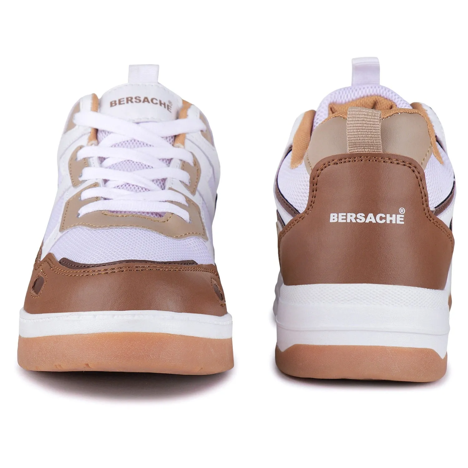 Bersache Premium Sports ,Gym, Trending Stylish Running Shoes For Men (9172-Brown)