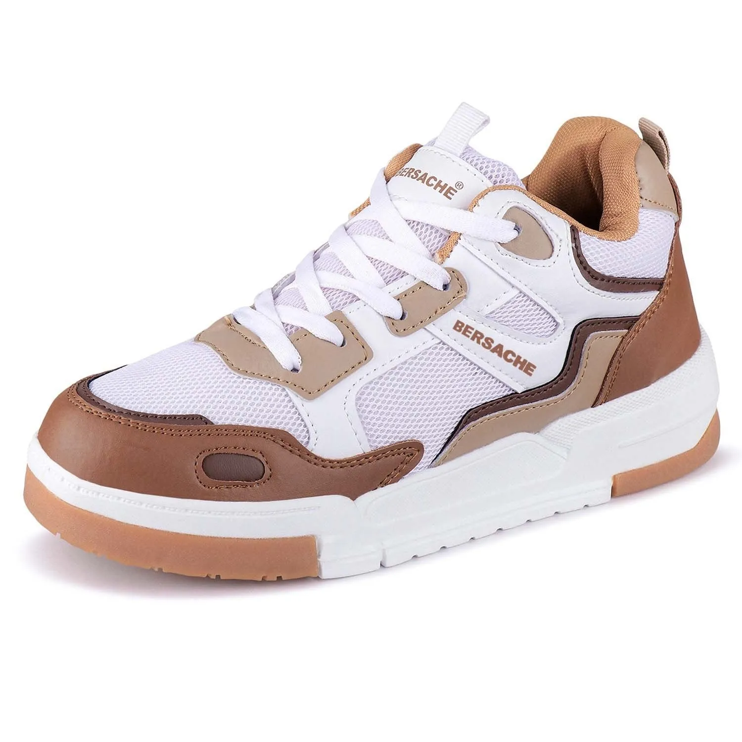 Bersache Premium Sports ,Gym, Trending Stylish Running Shoes For Men (9172-Brown)