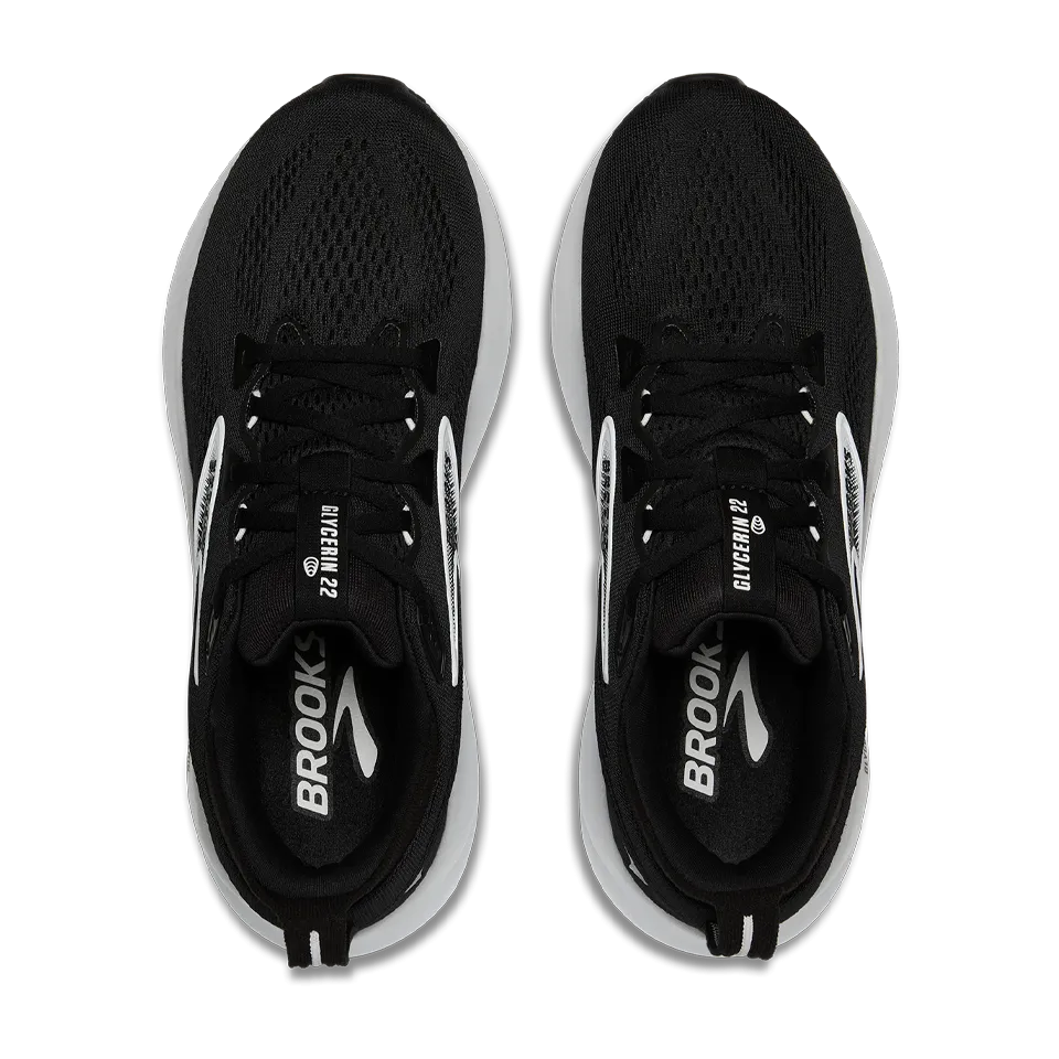 Brooks Men's Glycerin 22 2E Width Black/Grey/White