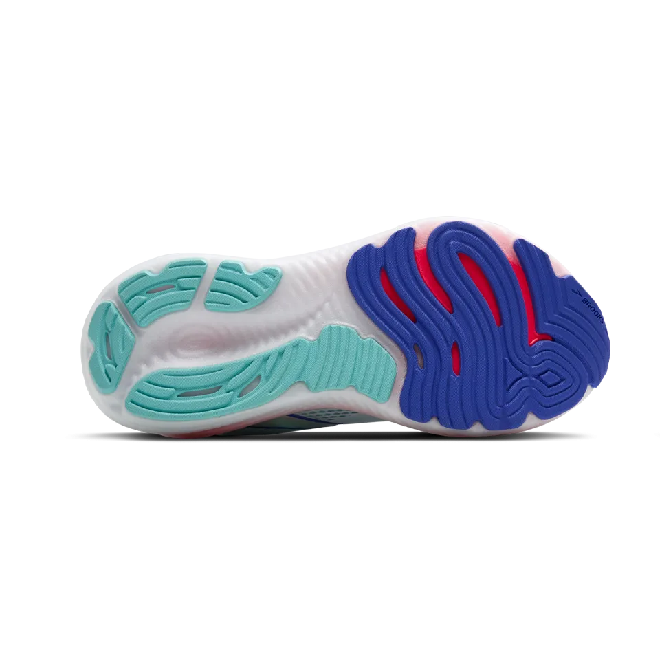 Brooks Women's Glycerin 22 B Width White/Limpet Shell/Amparo Blue