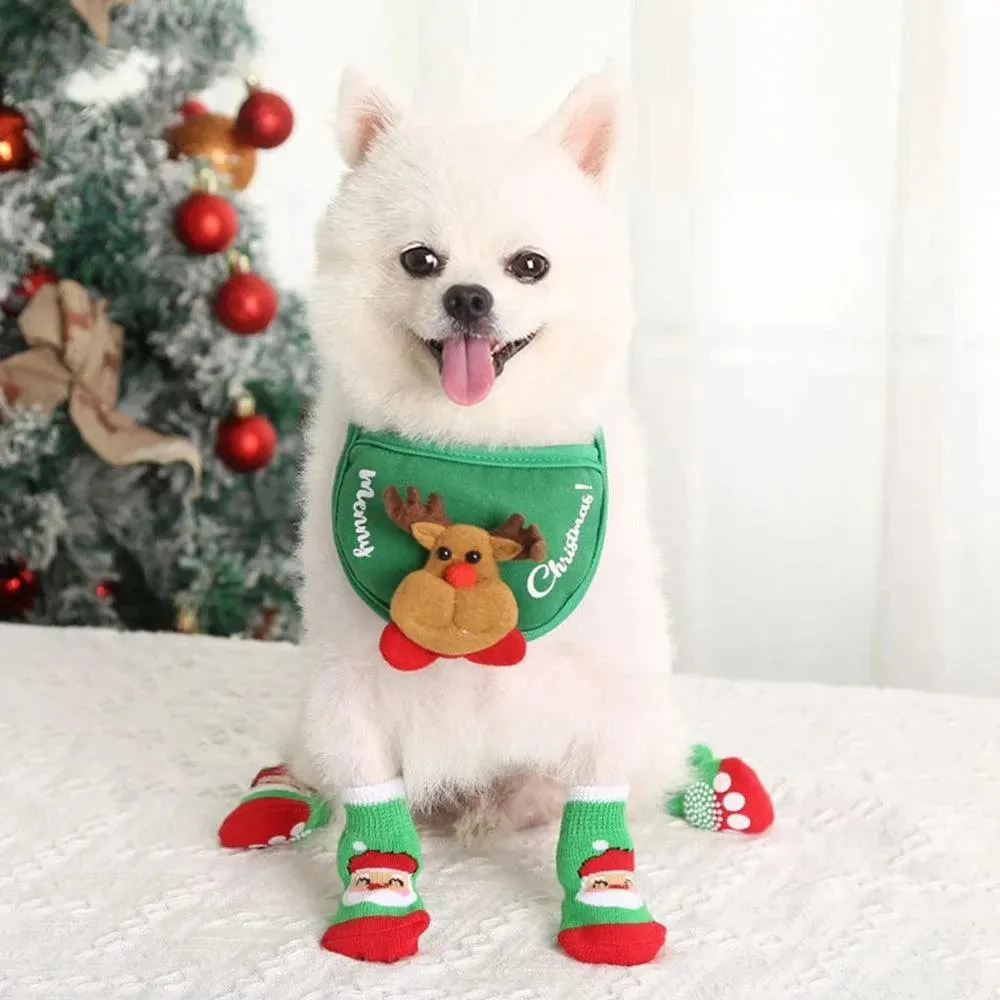 Christmas Anti-Slip Knit Socks (4pcs)