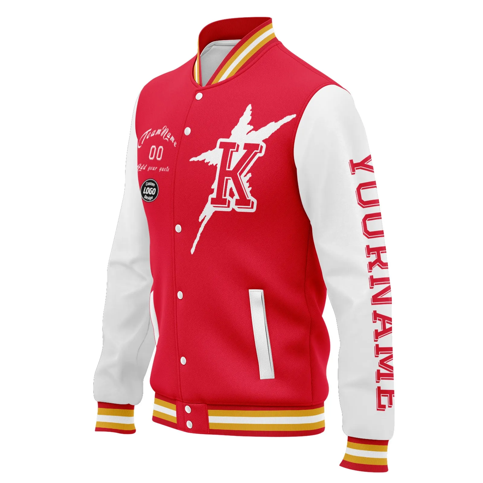 Custom Red White Black Kansas City Jacket and Sports Shoes Combo Offer Personalized Combo ZH-D020294-18