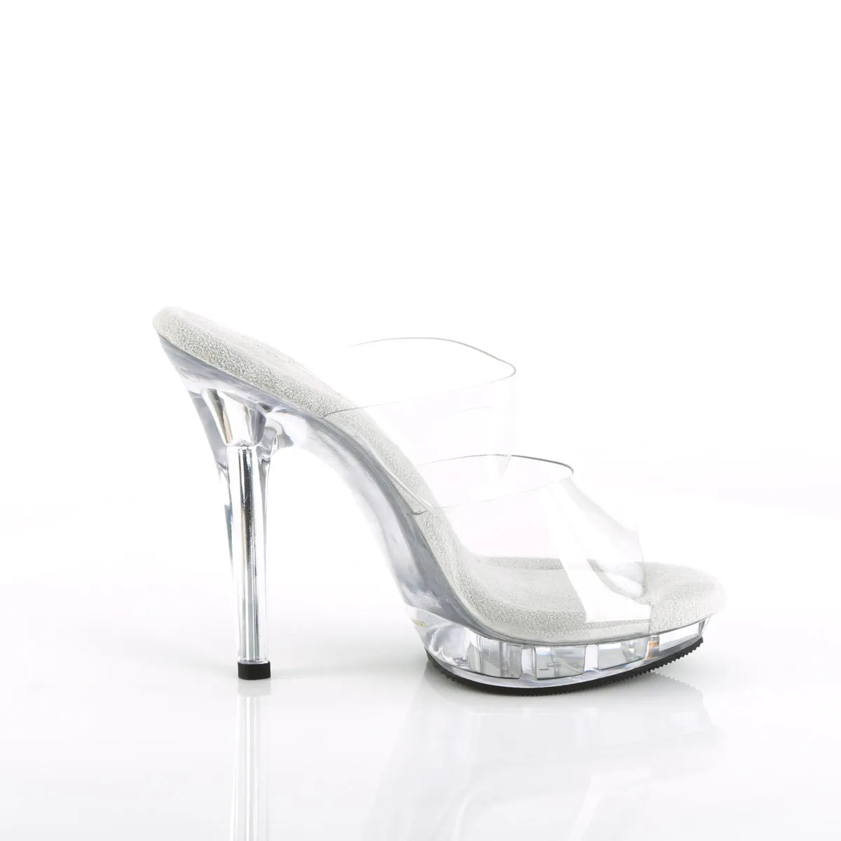 Double Vamp Clear Slide with 5-Inch Heel LIP-102