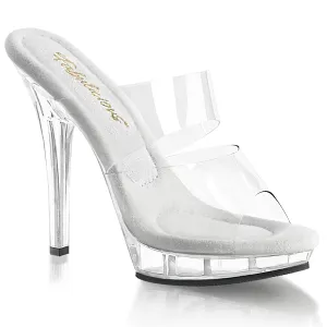 Double Vamp Clear Slide with 5-Inch Heel LIP-102