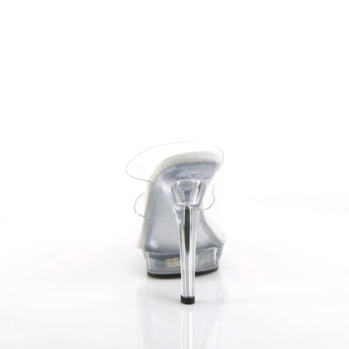 Double Vamp Clear Slide with 5-Inch Heel LIP-102