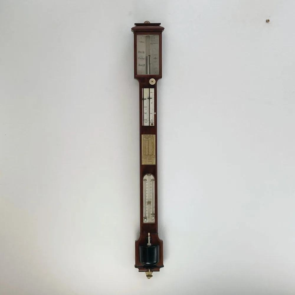 Early Victorian Weather Station Stick Barometer by Andrew Ross London