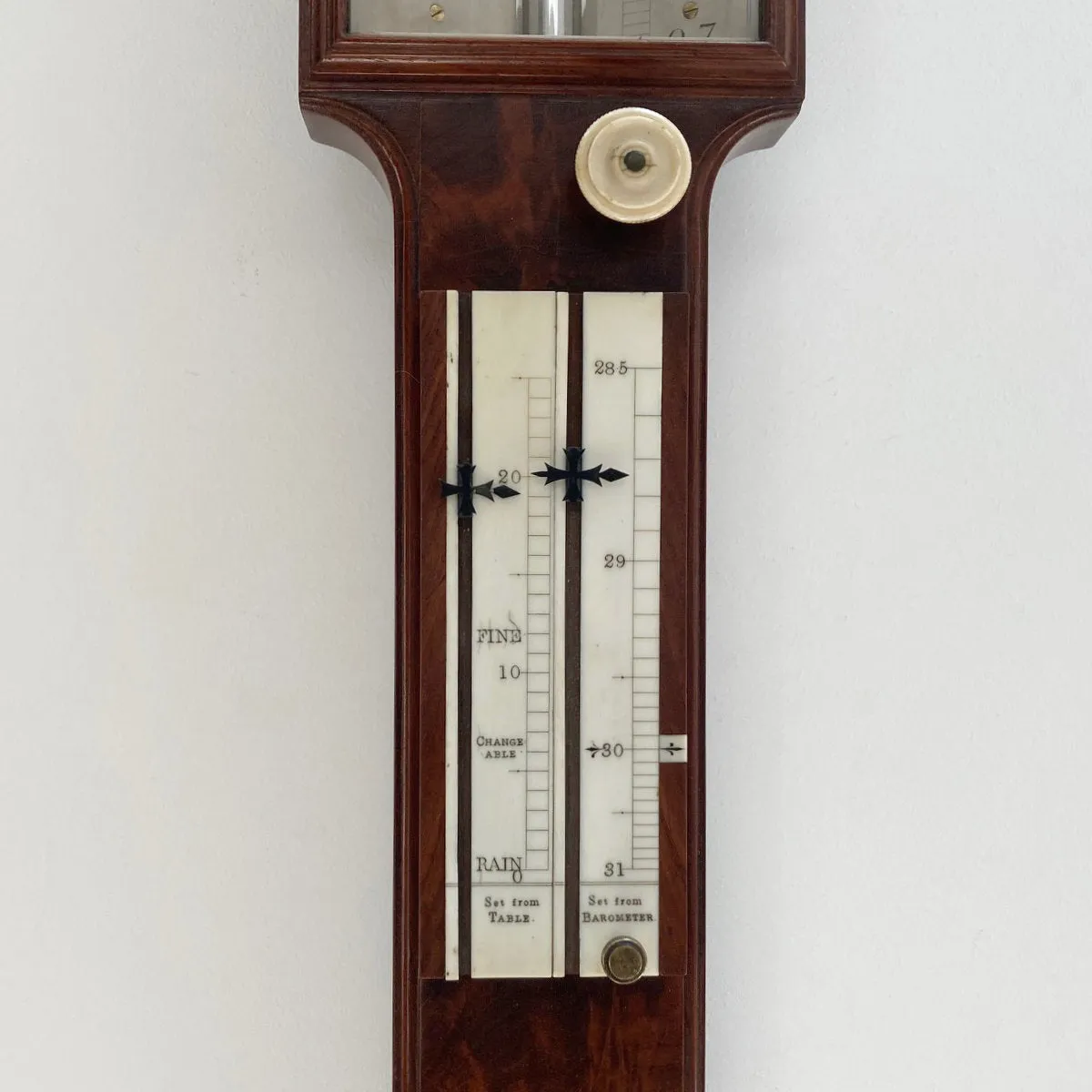 Early Victorian Weather Station Stick Barometer by Andrew Ross London