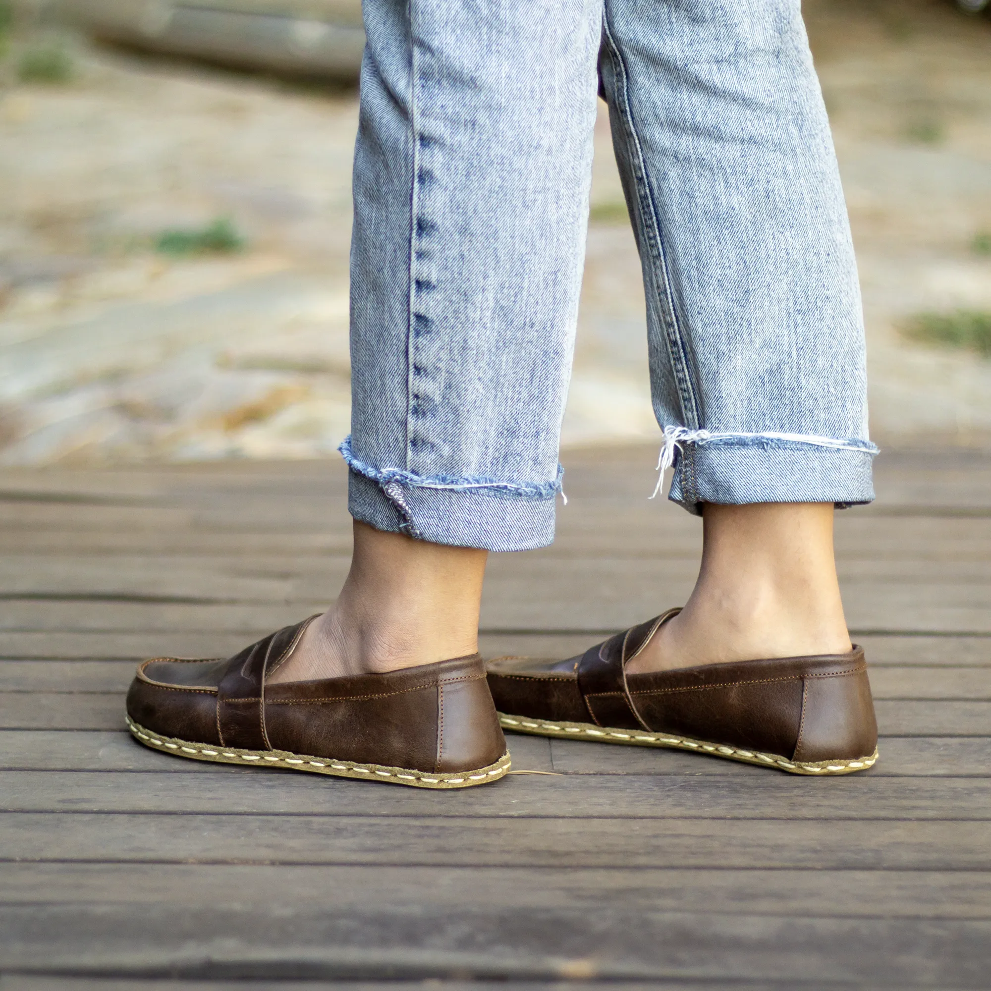 Earthing Barefoot Shoes Crazy Classic Brown Women's