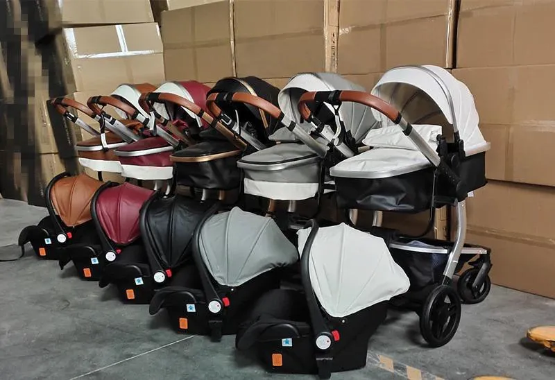 Grey Upgraded Luxury 3-in-1 Baby Stroller