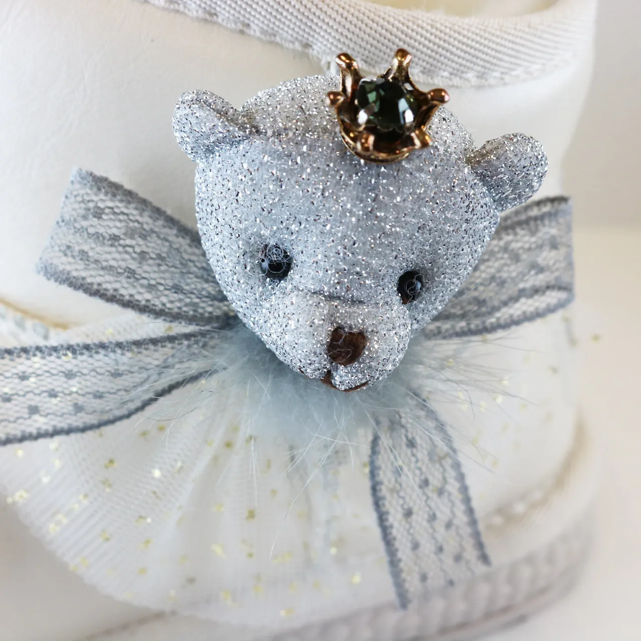Handcrafted Princess Bear Boot - Ivory