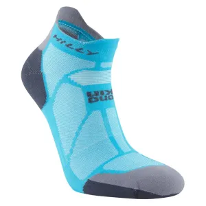 Hilly Marathon Fresh Socklet Womens Running Training Socks - Peacock / Charcoal