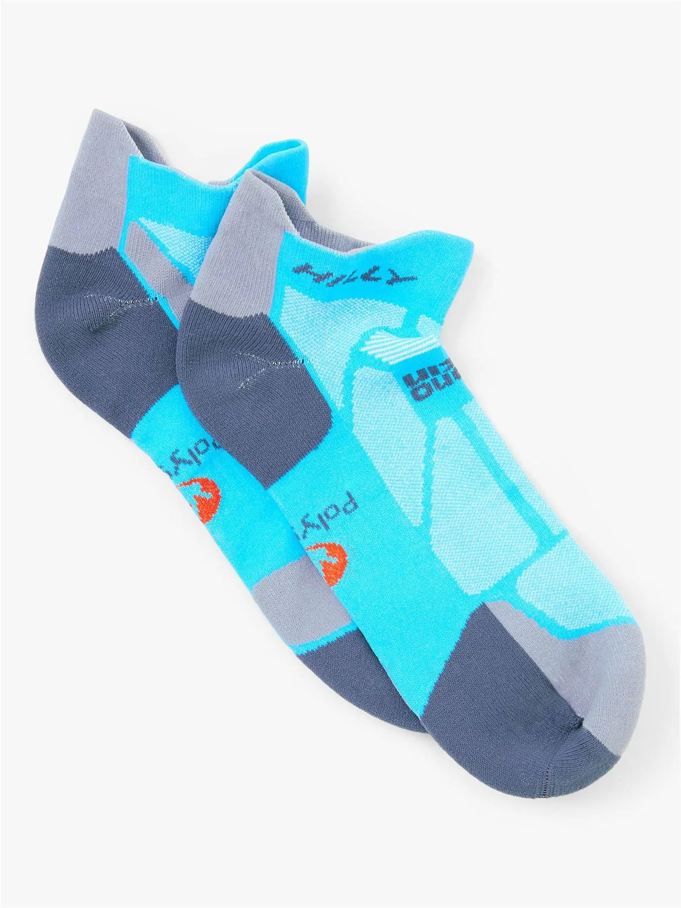 Hilly Marathon Fresh Socklet Womens Running Training Socks - Peacock / Charcoal