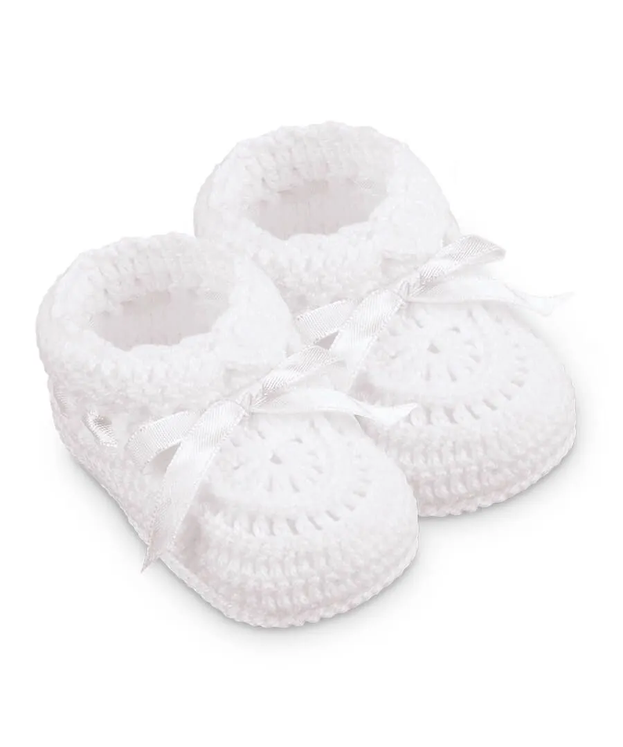 Jefferies Hand Crochet Ribbon Booties