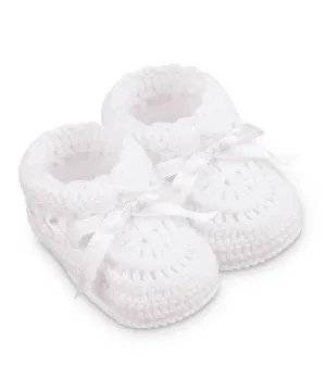 Jefferies Hand Crochet Ribbon Booties