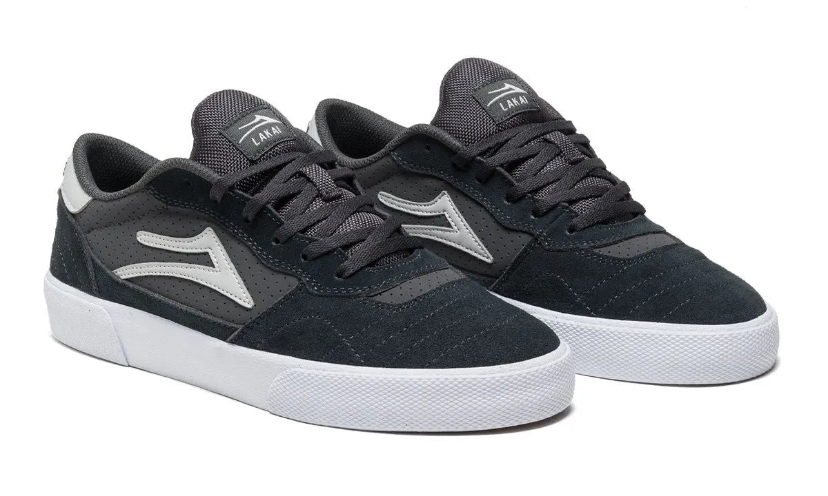 Lakai Cambridge Skate Shoes - Charcoal / White