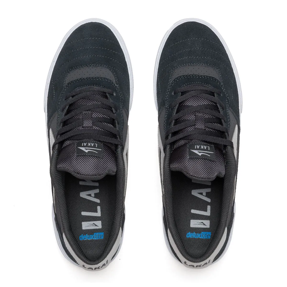 Lakai Cambridge Skate Shoes - Charcoal / White