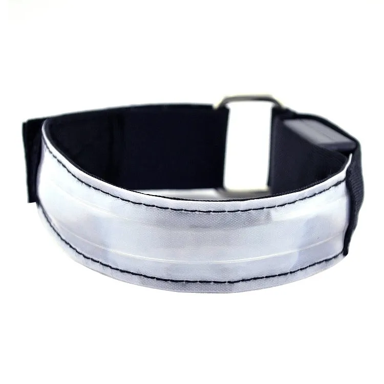 LED Flash Safety Reflective Nylon Light Rechargeable Sports Wrist Belt(Blue)
