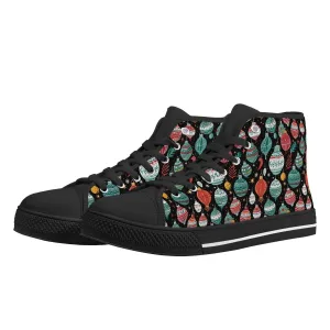 Mens Rubber High Top Big Ornament Canvas Shoes