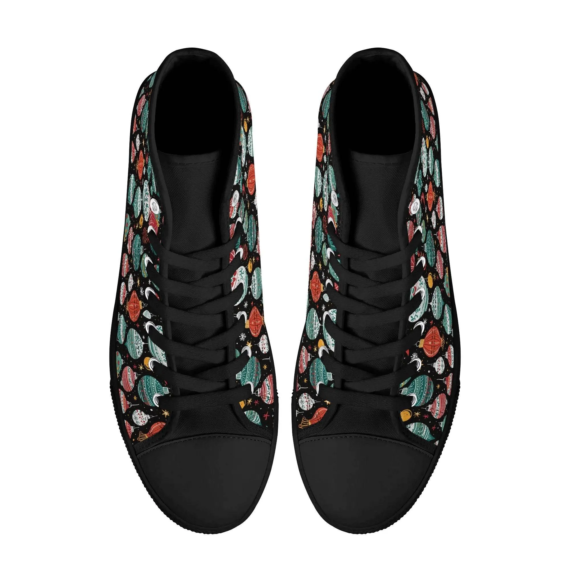 Mens Rubber High Top Big Ornament Canvas Shoes