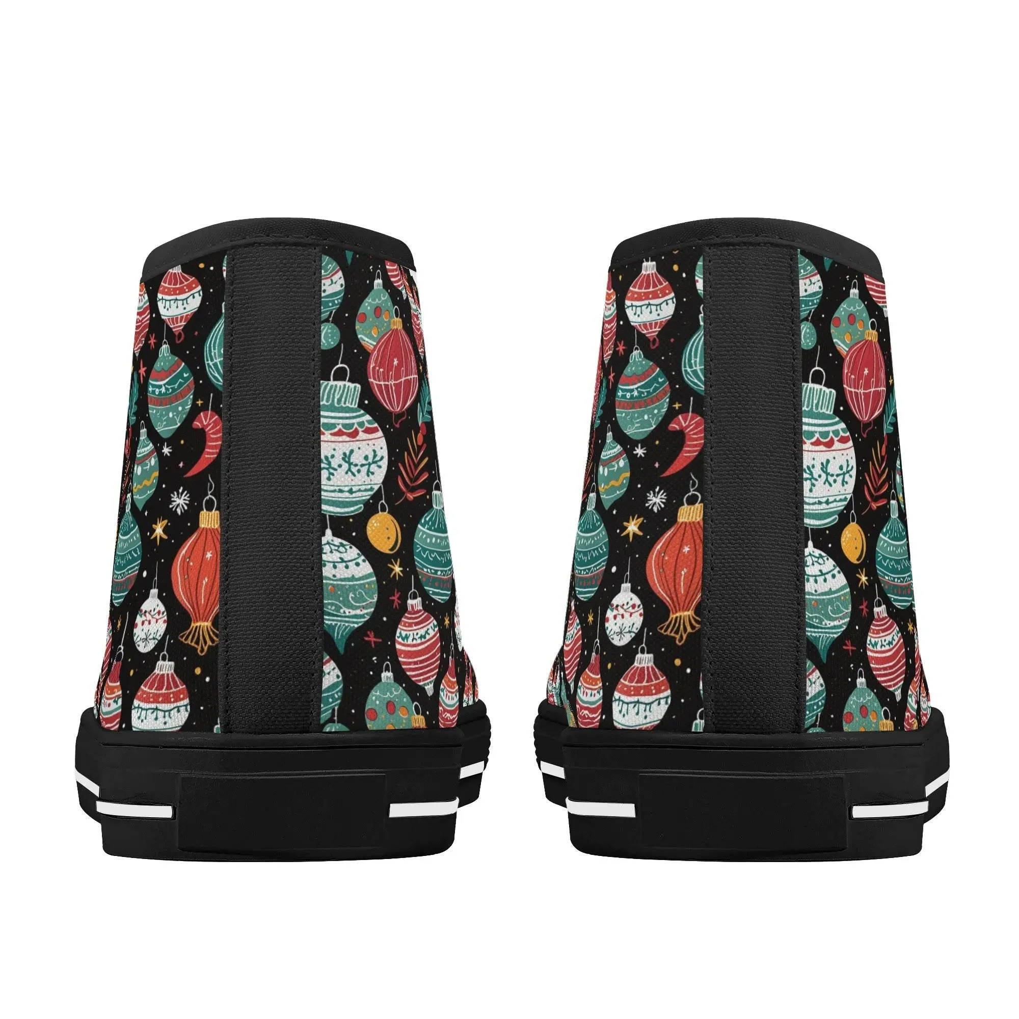 Mens Rubber High Top Big Ornament Canvas Shoes