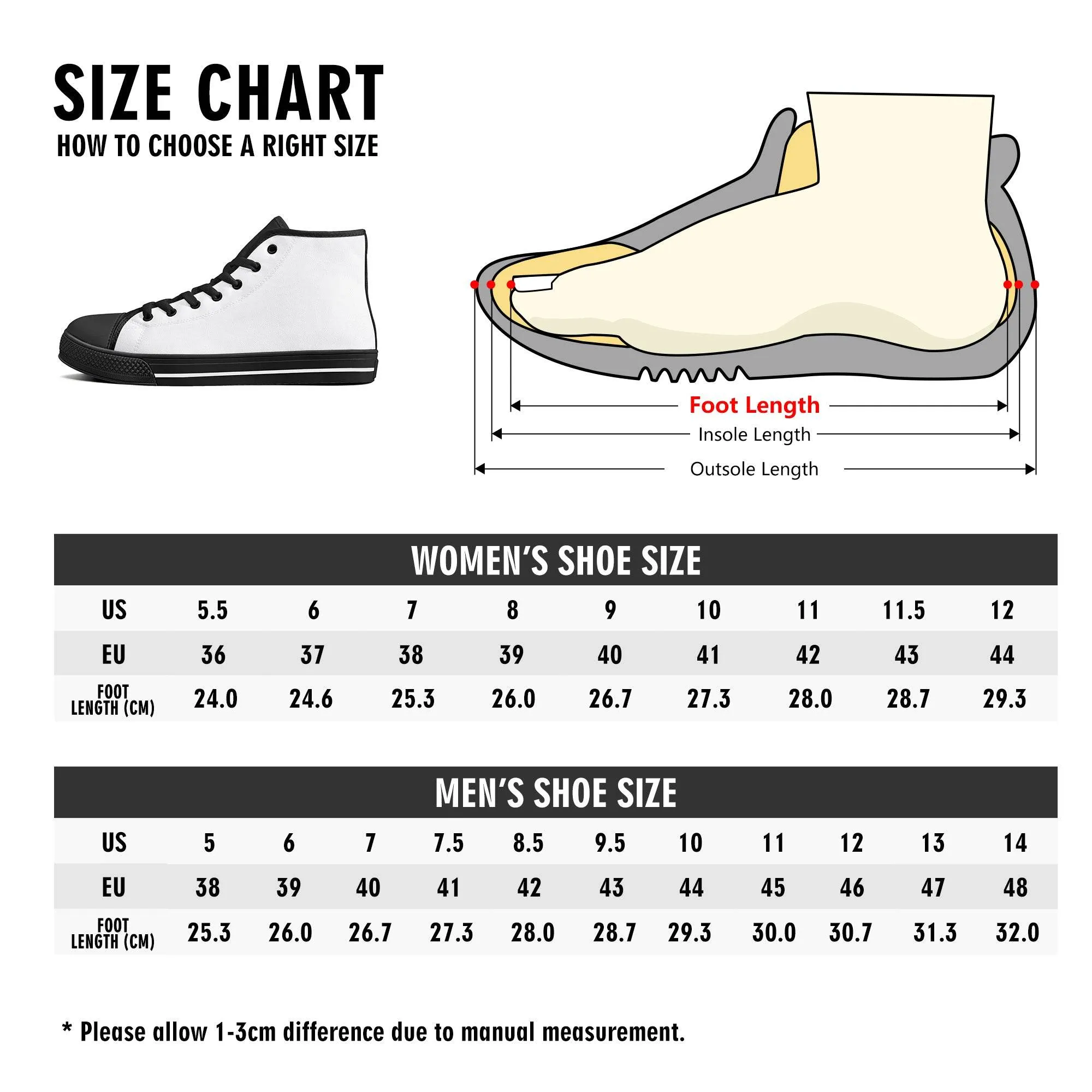 Mens Rubber High Top Big Ornament Canvas Shoes
