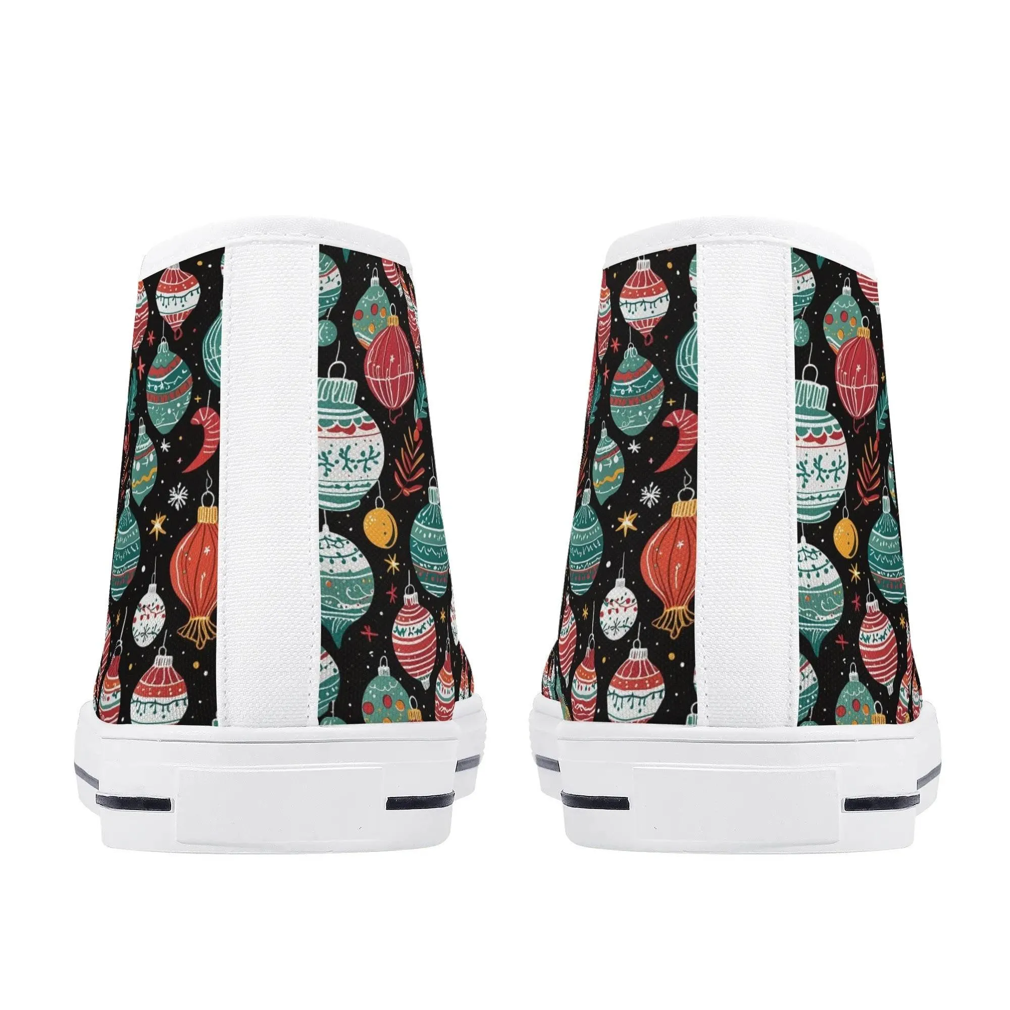 Mens Rubber High Top Big Ornament Canvas Shoes
