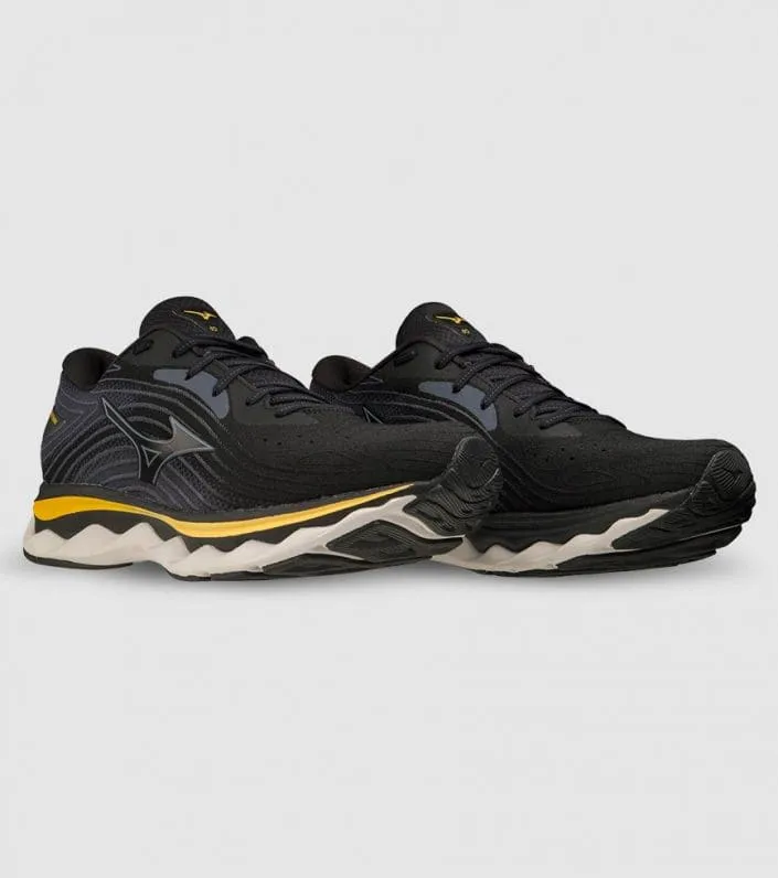 Mizuno Wave Sky 6 - Mens - Black/Tradewinds/Gold Fusion