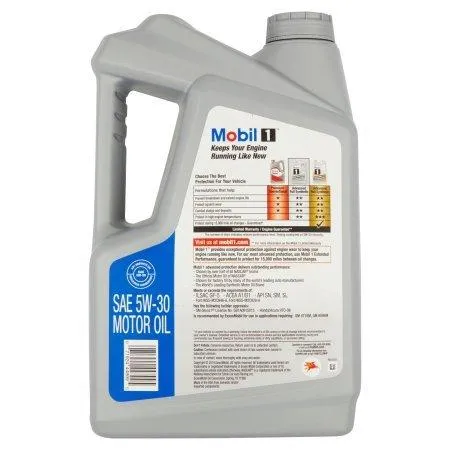 Mobil 1 5W-30 Full Synthetic Motor Oil, 5 qt.
