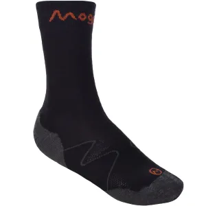 Moggans Unisex Merino Wool Walking Crew Socks - Black
