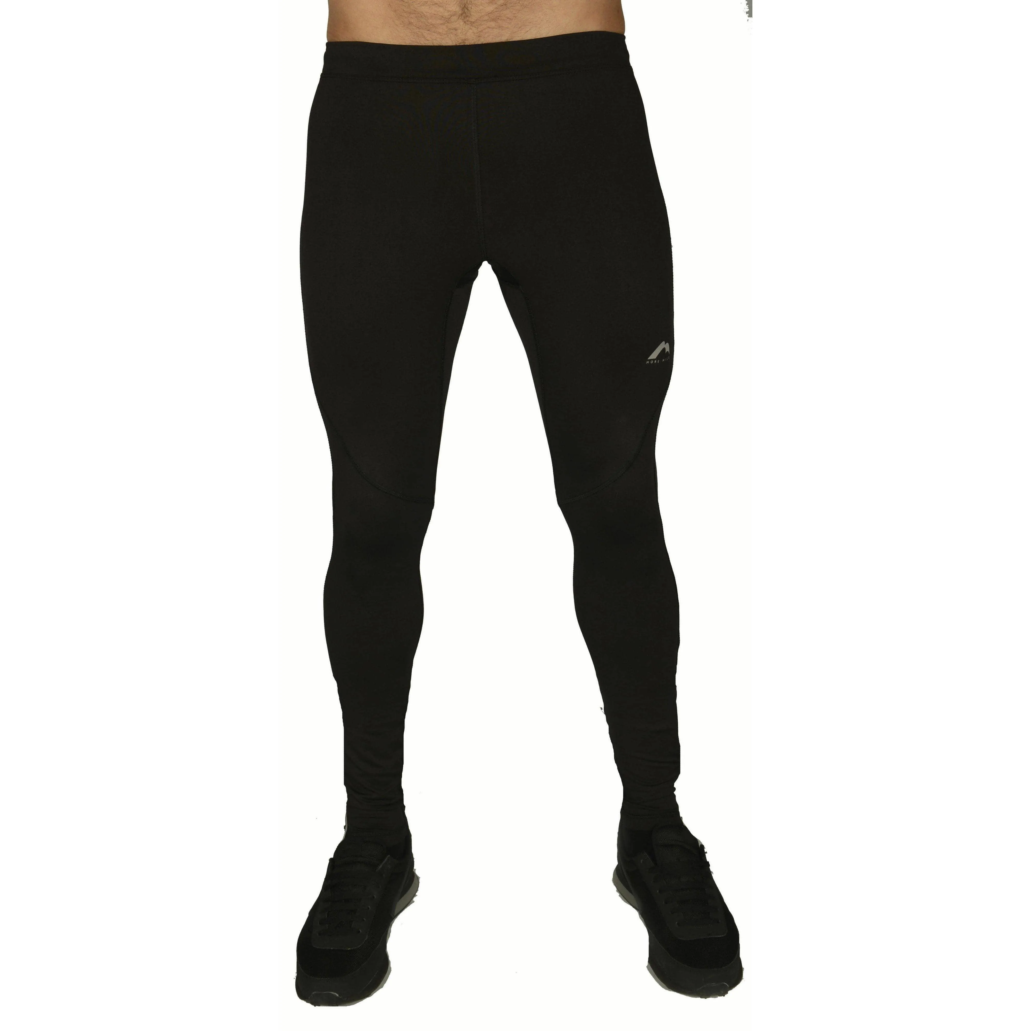 More Mile More-Tech Mens Long Running Tights - Black