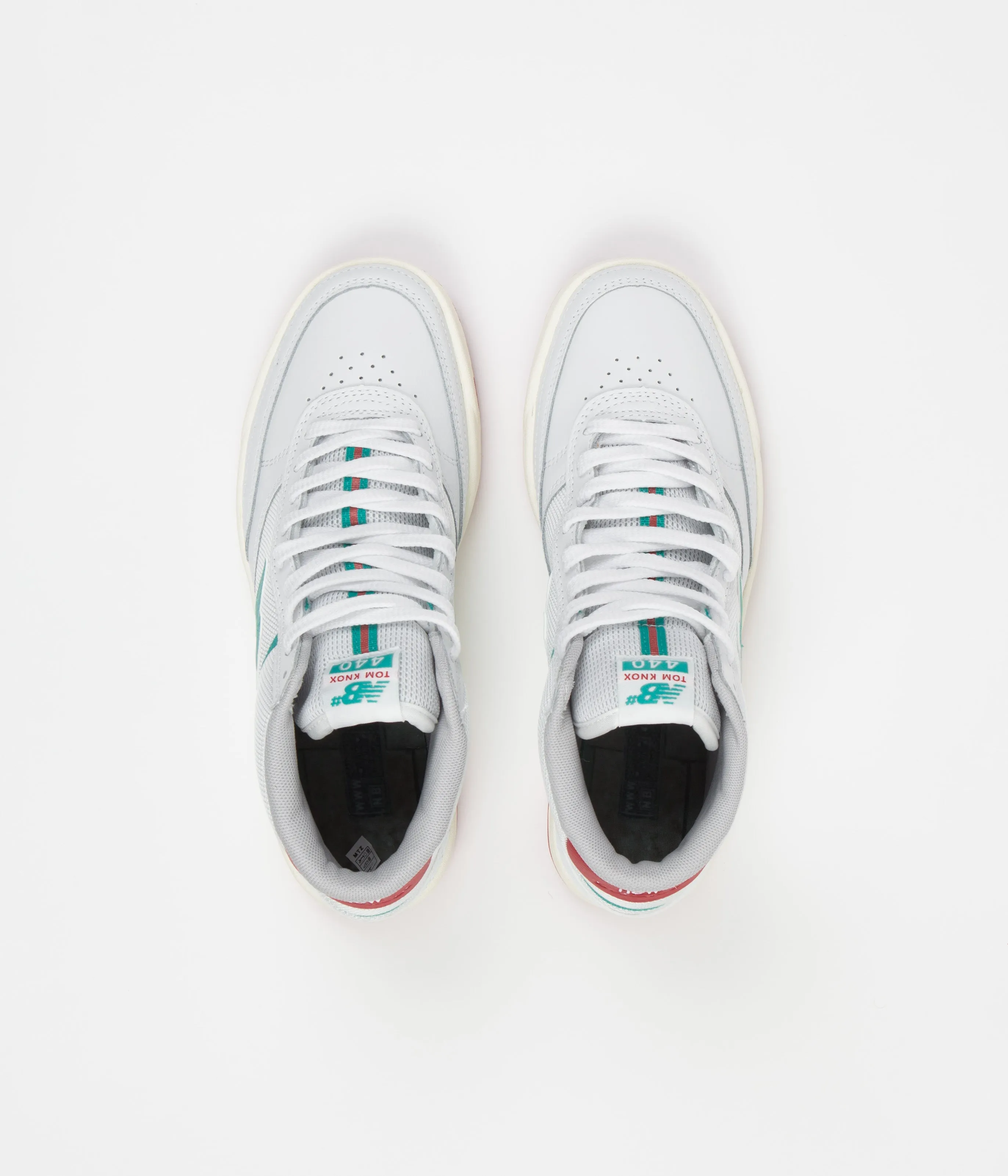 New Balance Numeric 440 Hi Tom Knox Shoes - White / Red / Green