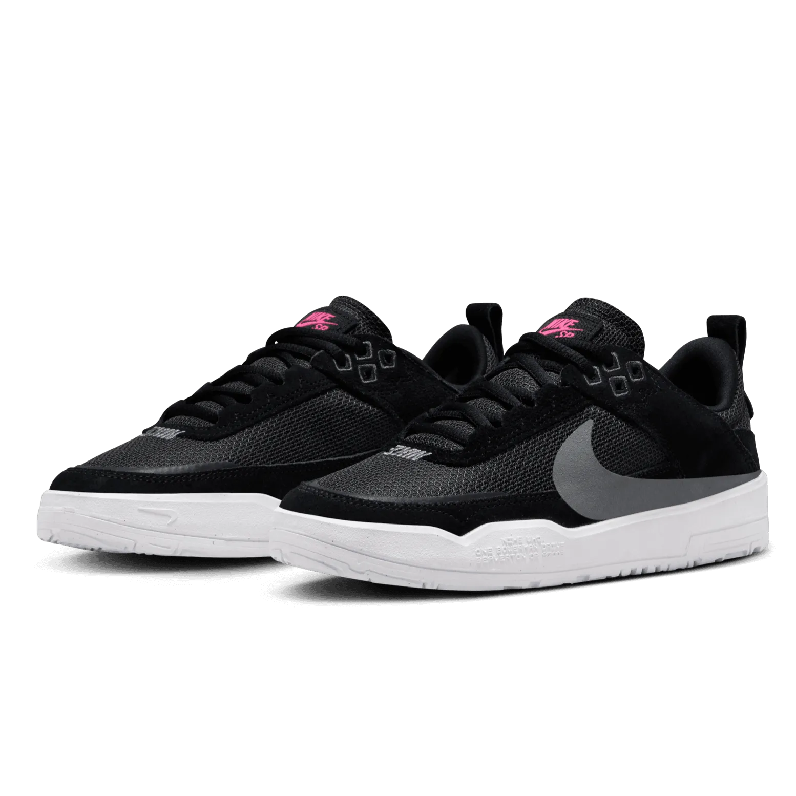 Nike SB Big Kids Day One Skateboard Shoe - Black/Cool Grey-Anthracite-Alchemy Pink