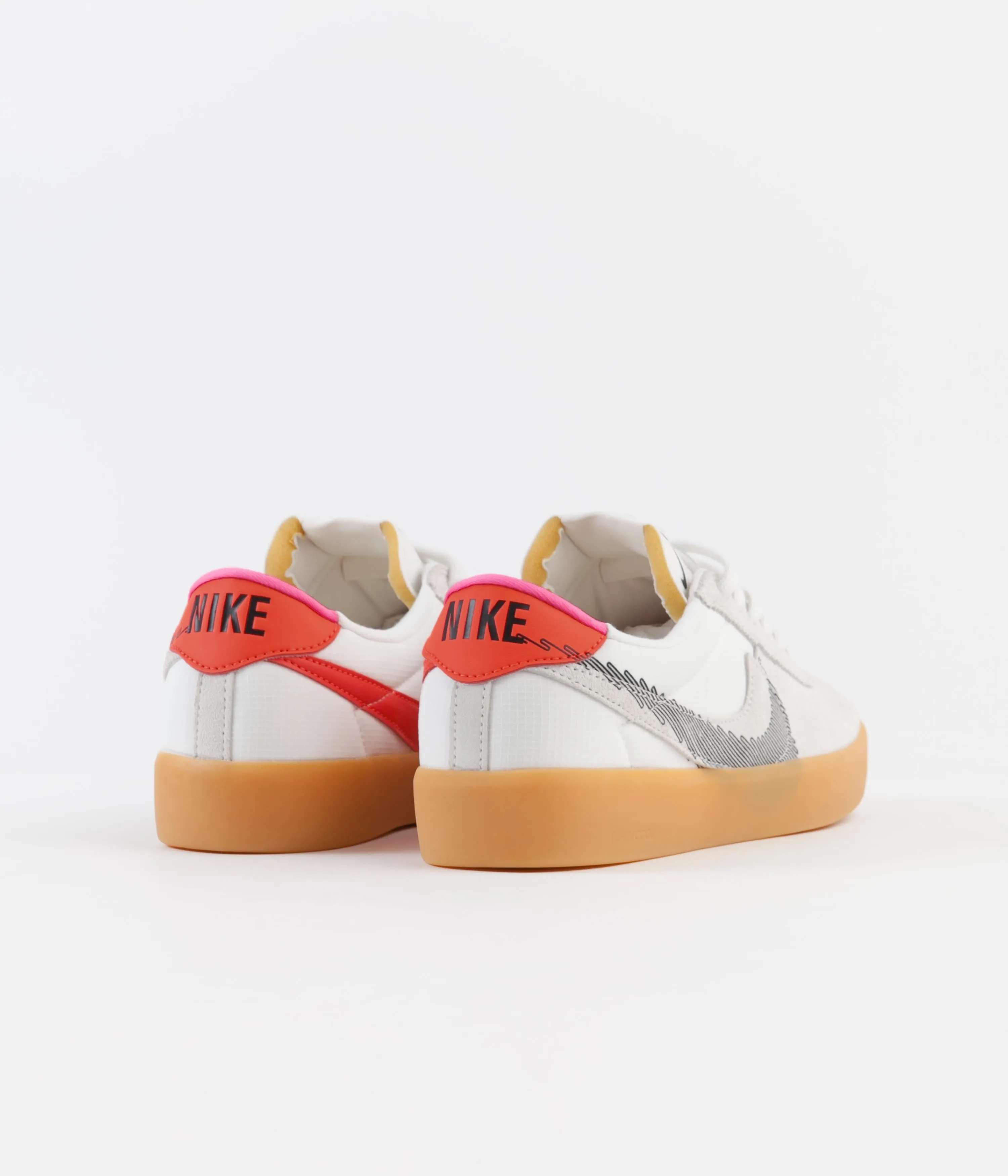 Nike SB Bruin React Shoes - Summit White / Black - Bright Crimson