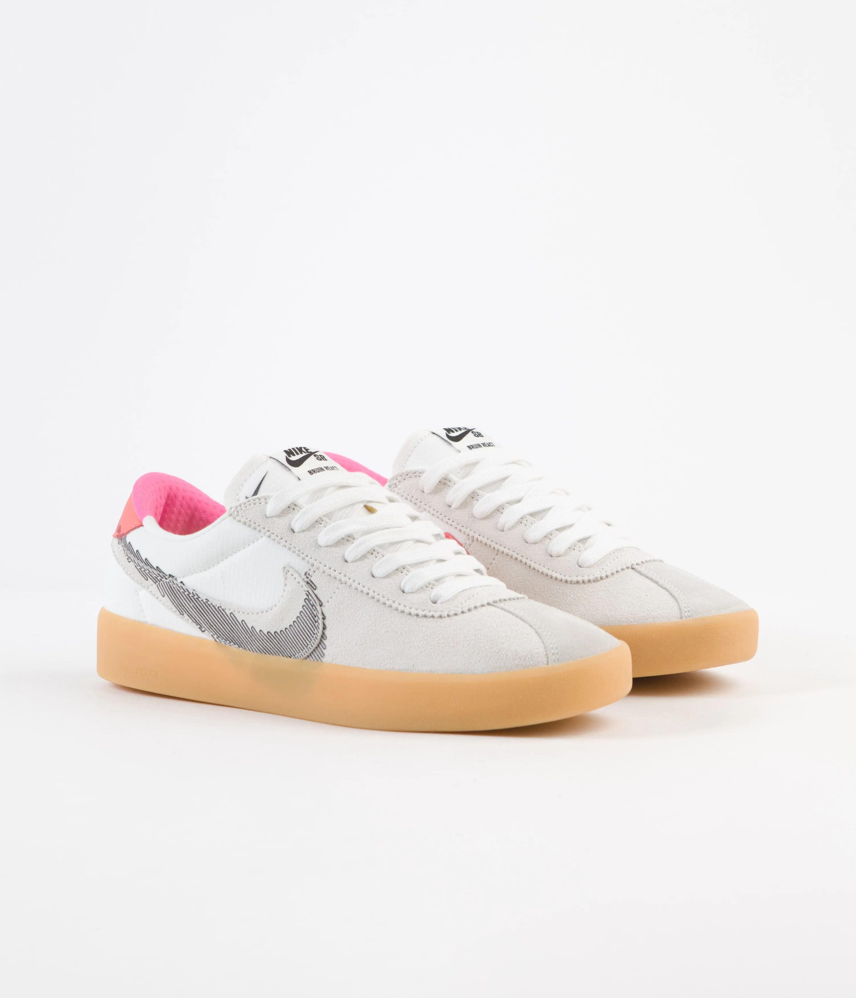 Nike SB Bruin React Shoes - Summit White / Black - Bright Crimson