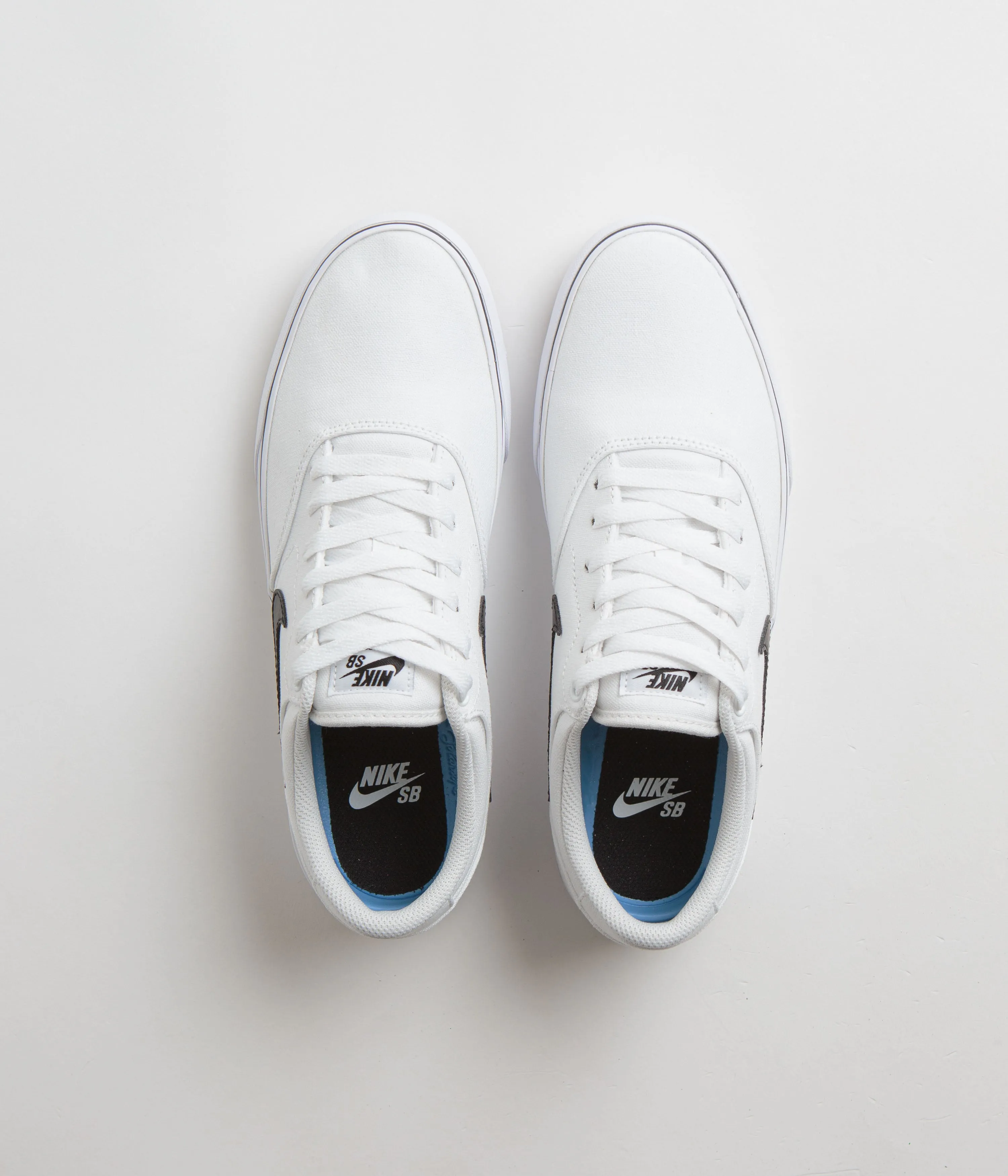 Nike SB Chron 2 Canvas Shoes - White / Black - White