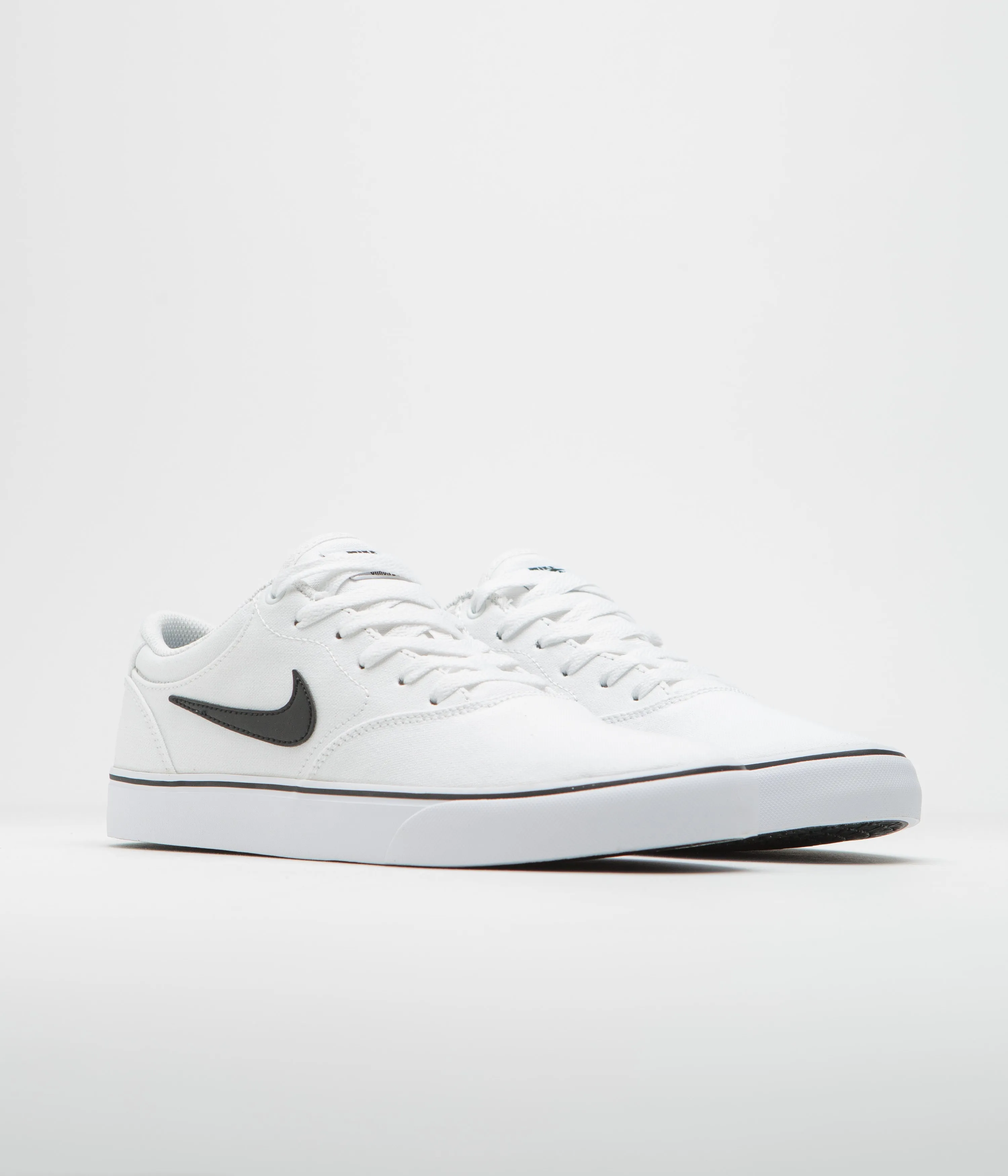 Nike SB Chron 2 Canvas Shoes - White / Black - White