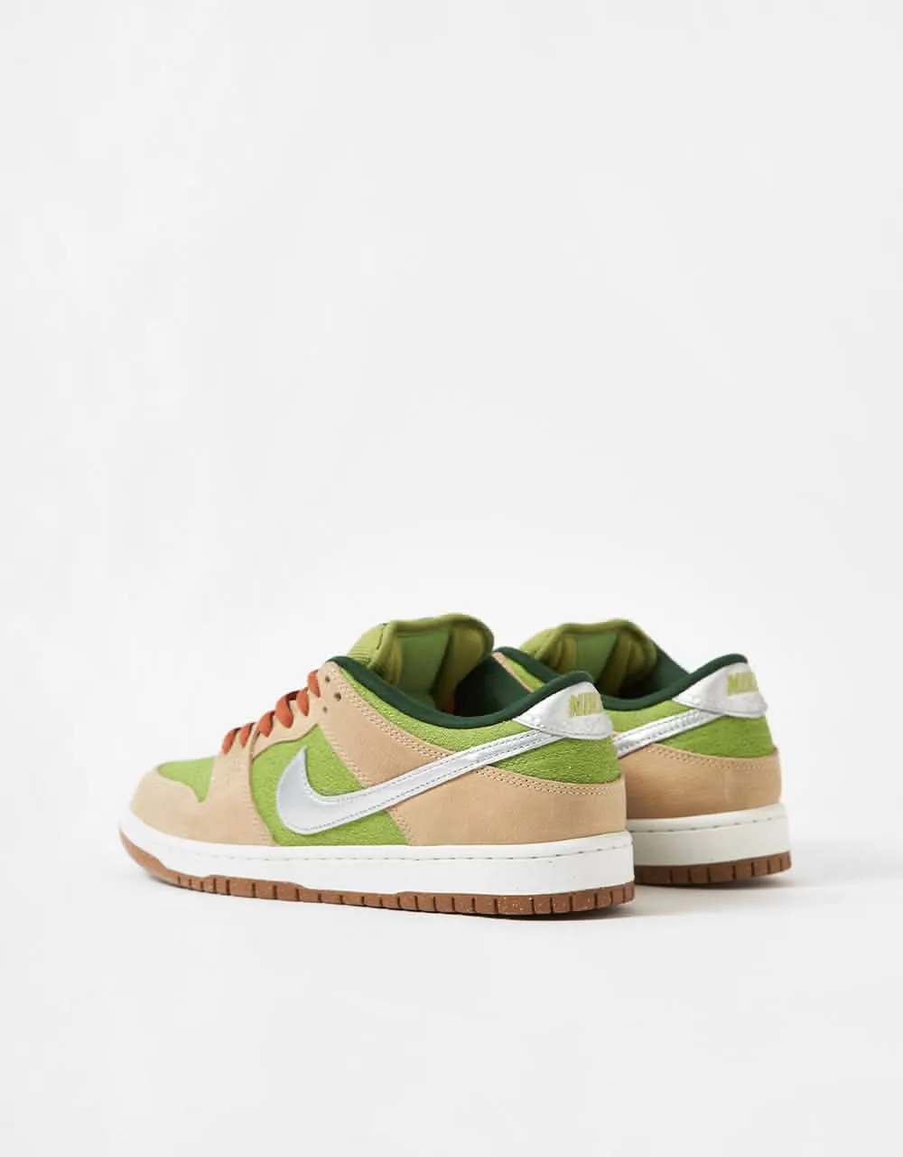 Nike SB 'Escargot' Dunk Low Pro WC Skate Shoes - Sesame/Metallic Silver-Pear-Fir