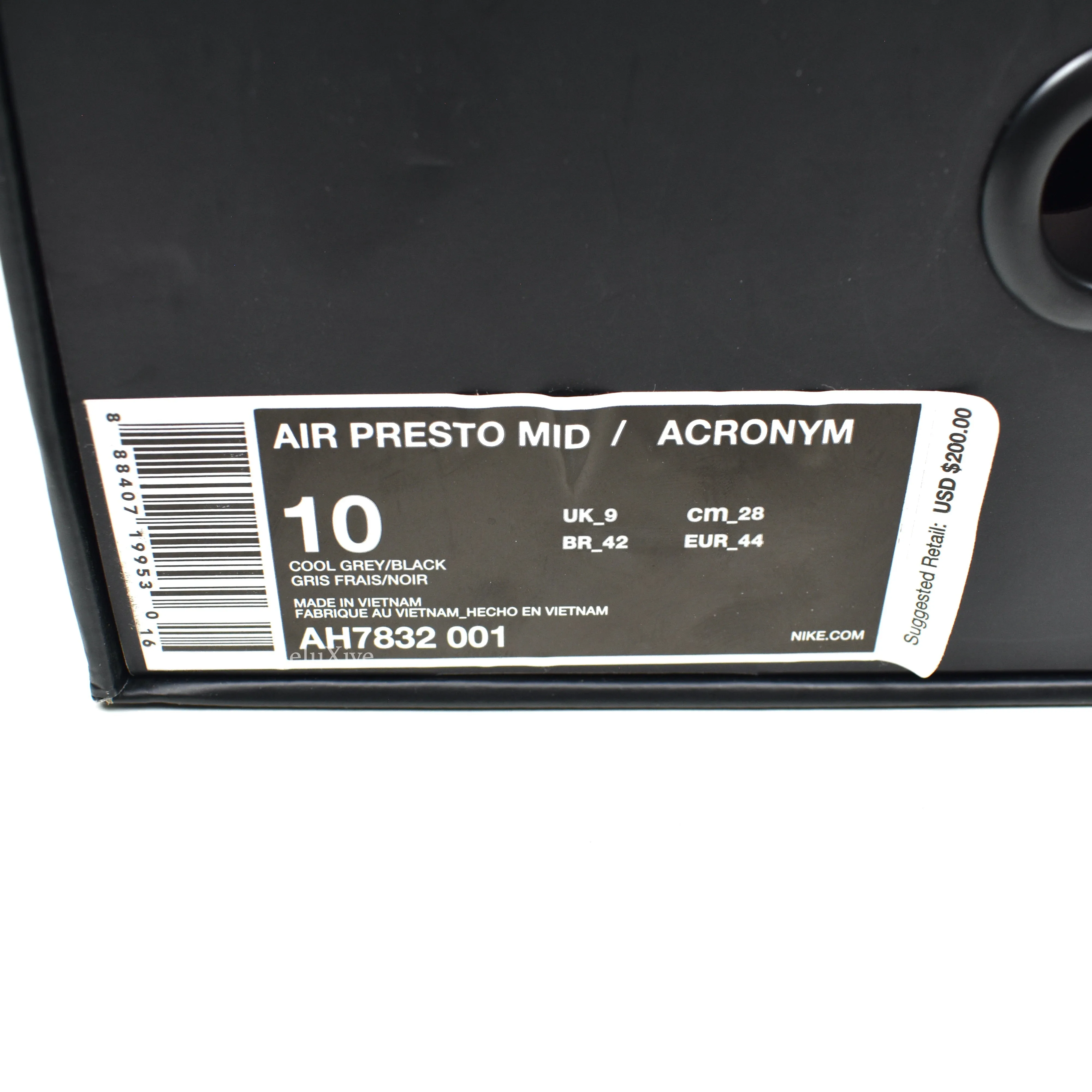 Nike x Acronym - Air Presto Mid 'Safari' (Black/Gray)