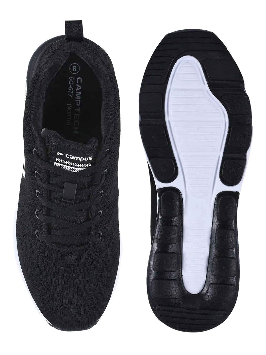 NORTH PLUS Black Men's Running Shoes