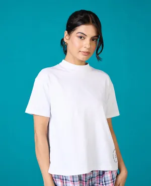 Nykd All Day Iconic Cotton Boxy Tee - NYLE276 - Bright white