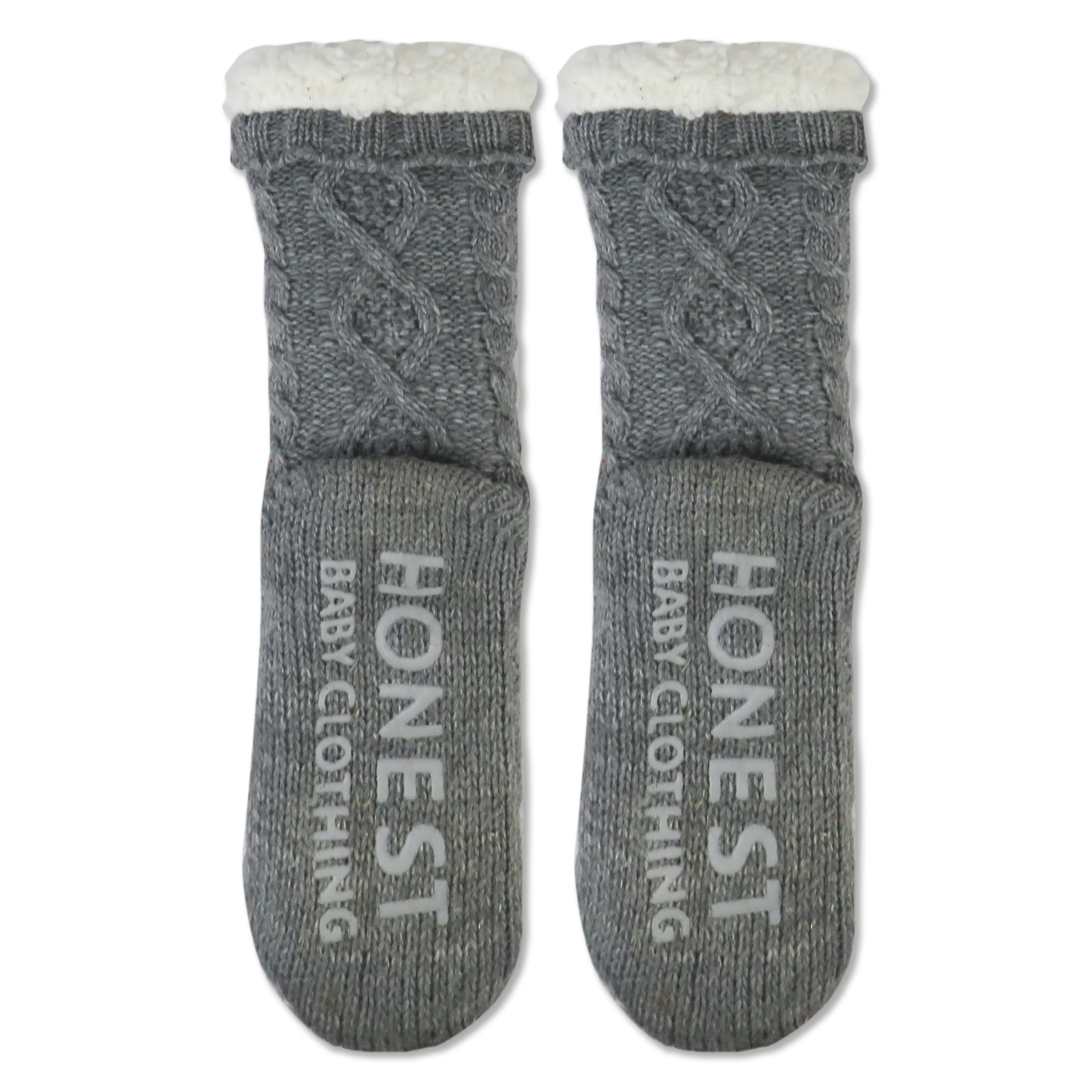 Sherpa Lined Cable Slipper Sock