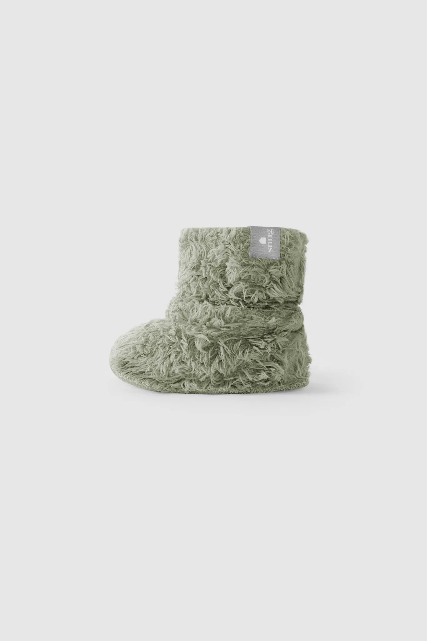 Snug - Organic Cotton Fur Booties (Olive Green)