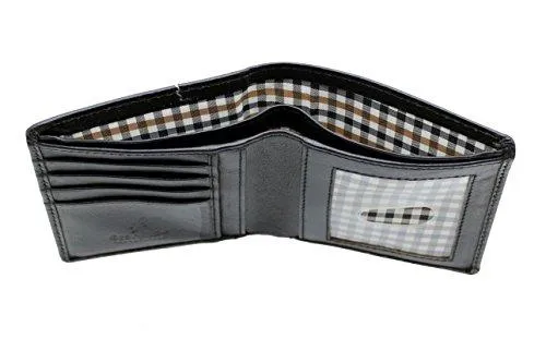 StarHide Men's Real Leather & Carbon Fiber Slim Wallet Comes With A Gift Box - 1175