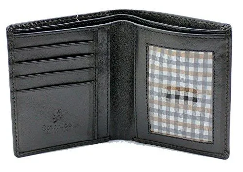 StarHide Men's Real Leather & Carbon Fiber Slim Wallet Comes With A Gift Box - 1175